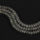 1 Strand Gray Moonstone Silver Coated Faceted Rondelles - Gray Moonstone  7mm-8mm 7.5 Inches BR1836 - Tucson Beads