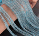 1 Strand Genuine Blue Topaz Faceted Rondelles- Rondelles Beads 6mm- 9 Inches BR02716 - Tucson Beads