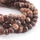 1 Strand Shaded Brown Jasper  Faceted Briolettes - Round Shape Briolette , Jewelry Making Supplies 7mm-8mm 8 Inches BR3944 - Tucson Beads