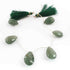 1 Strand Green Strawberry Quartz  Faceted Briolettes - Pear Shape Briolette , Jewelry Making Supplies 27mmx18mm-25mmx14mm 8 Inches BR3934
