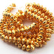 1 Strand 24k Gold Plated Copper Casting Half Cap Beads - Jewelry- 10mm 8 Inches GPC608 - Tucson Beads