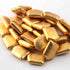 1 Stand Gold Plated Designer Copper Square Shape Beads, Copper Beads, Jewelry Making, 18mm, 8 inches GPC609
