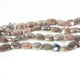1 Strands chocolate moonstone silver coting Faceted Oval Briolettes- 10mmx9mm-13mmx10mm 8.5 Inches BR360 - Tucson Beads
