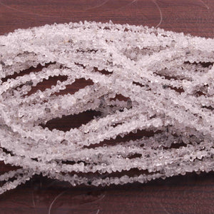 1 Strand AAA Clear White Herkimer Diamond Quartz Nuggets Big Size -3mm-4mm Center Drilled Beads - Herkimer Rough Stone BR01225 - Tucson Beads
