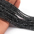 1 Strand Black Spinal Faceted Briolettes - Round Shape Briolette , Jewelry Making Supplies 3mm 12.5 Inches BR3931