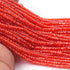 AAA Orange Zircon Micro Faceted - 3mm  Beads-RB012