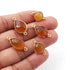 10 Pcs Mix Stone Faceted  24k Gold Plated Assorted Shape Pendant/Connector - 22mmx10mm-17mmx10mm PC800