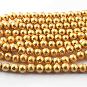 1 Strand Gold Plated Designer Copper Balls,Casting Copper Balls,Jewelry Making Supplies 8mm 8inches Bulk Lot GPC601 - Tucson Beads