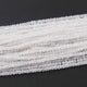 5 Strands White Rainbow Moonstone Faceted Rondelles -Moonstone Rondelles  Beads - 3mm 13 Inches RB155 - Tucson Beads