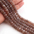 1 Long Strand Chocolate Moon Stone Faceted Rondelles - Roundles  Beads7mm-8mm 16 Inches BR1186