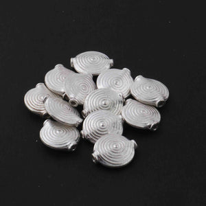 1 Strand Silver Plated Copper Round Beads, Spiral Designer Beads, Jewelry Making , 16mmx12mm, gpc925 - Tucson Beads