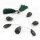 1 Strand Green Strawberry Quartz Faceted Briolettes - Pear Shape Briolette , Jewelry Making Supplies 26mmX15mm-23mmX13mm 8 Inches BR3961 - Tucson Beads