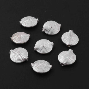 1 Strand Silver Plated Copper Round Beads, Spiral Designer Beads, Jewelry Making , 16mmx12mm, gpc925 - Tucson Beads
