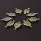 10 Pcs Green Chalcedony Pear Shape 24k Gold Plated Connector-  Faceted Connector  21mmx11mm PC781 - Tucson Beads