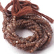 5 Strands Chocolate Moonstone Faceted Rondelles -Moonstone Rondelle Beads - 3mm-5mm 13 Inches RB150 - Tucson Beads