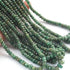 1  Strand Emerald Faceted Roundells Briolettes -Semi Precious Roundells Gemstone Beads  - 4mm-16 Inches BR02712