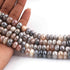 1 Strand Multi Moonstone Silverite  Smooth Briolettes - Round Shape Briolette , Jewelry Making Supplies 11mm-9mm 10 Inches BR3983