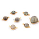 8  Pcs Labradorite 24k Gold Plated Faceted Heart Shape Connector Double Bail  - 23mmx18mm-17mmx10mm  PC020 - Tucson Beads