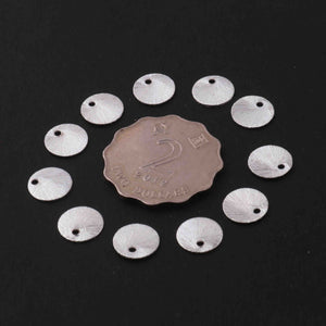 50 Pcs 925 Silver Plated Copper Stamping Blanks , Round Charm, Brush Copper Discs, Jewelry Making Tools, 10mm GPC786 - Tucson Beads