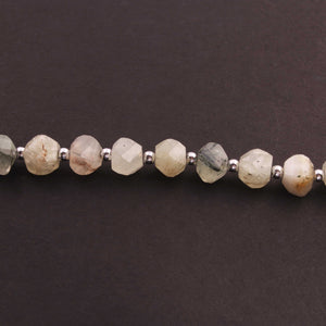 1  Long Strand Prahnite Faceted Briolettes - Fancy Shape Briolettes -6mm-7mm -5.5 Inches BR2204 - Tucson Beads