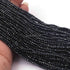AAA Black Spinel Silver Coated Micro Faceted ,  3mm  Beads -RB161