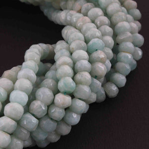 1 Strand Amazonite  Faceted Briolettes - Round Shape Briolette , Jewelry Making Supplies 5mm 12 Inches BR3982 - Tucson Beads