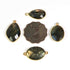 4  Pcs Labradorite  Faceted Assorted  Shape 24k Gold Plated Pendant & Connector - 27mmx18mm-PC518
