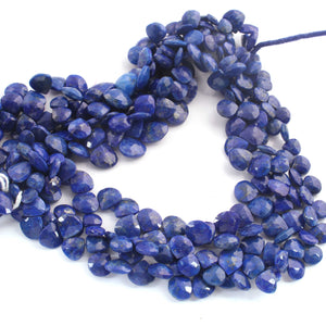1  Strand Lapis Lazuli Faceted Briolettes - Heart Shape Briolettes - 9mm-12mm - 8 Inches BR02709 - Tucson Beads