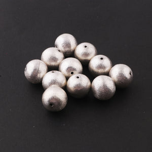 1 Strands Silver Plated Copper Ball Beads, Brush Copper Beads, Copper Ball, Jewelry Making 16mm 8 Inches, GPC080 - Tucson Beads