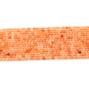 5 Long Strands Ex+++ Quality Shaded Carnelian Faceted Rondelles Beads - Carnelian Small Beads  - 3mm - 13 Inches Long RB261 - Tucson Beads