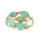 6  Pcs Mix Stone Faceted Assorted Shape 24k Gold Plated Connector  - 23mmx13mm-20mmx10mm-PC670 - Tucson Beads