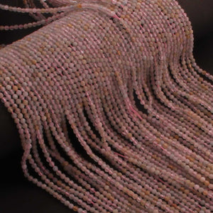 5 Strands Morganite 2mm Gemstone Faceted Balls - Gemstone Round Ball Beads 13 Inches RB0455 - Tucson Beads