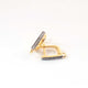 1 Pair Pave Diamond Hoop Earring - 925 Sterling Vermeil Fish Hoop Earring 16mmx10mm Pdc275 - Tucson Beads