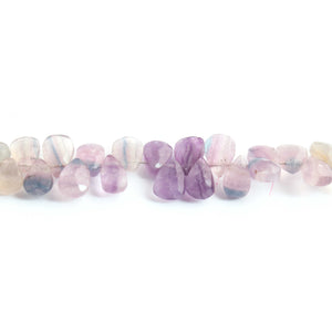 1  Strand Fluorite Faceted Briolettes -Pear Shape Briolettes  8mm-9mm-8 Inches BR2686 - Tucson Beads
