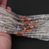 1 Strand Multi Moonstone  Faceted  Rondelles -Round Rondelles  Gemstone Beads - 4mm  13 Inches BR1131