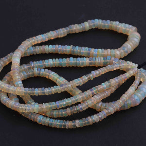 1 Full Strand Natural Ethiopian Welo Opal Faceted Heishi wheel Rondelles Beads -Opal Rondelle 3mm-9mm 16 Inch  BRU114 - Tucson Beads