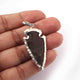 11 Pcs Brown Jasper Arrowhead 925 Silver Plated Charm Pendant -  Electroplated With Silver Edge -44mmx22mm-10mmx7mm AR021 - Tucson Beads
