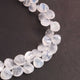 1 Strand White Rainbow Moonstone  Faceted Heart Shape Briolettes - 8mm-11mm - 9 inches BR620 - Tucson Beads