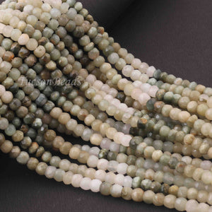 5 Long Strands Cats Eye Faceted Rondelles Beads - Cats Eye Small Beads  - 5mm - 13 Inches Long RB264 - Tucson Beads