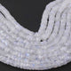 1 Strand white Rainbow moonstone Faceted  Heishi Wheel Briolettes - Gemstone Briolettes  -6mm-8mm -16 Inches BR02026 - Tucson Beads