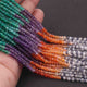 5 Strands Excellent Quality Multi Stone Faceted Rondelles - Mix Stone Roundles Beads 4mm 13.5 Inches RB258 - Tucson Beads