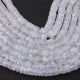 1 Strand white Rainbow moonstone Faceted  Heishi Wheel Briolettes - Gemstone Briolettes  -6mm-8mm -16 Inches BR02026 - Tucson Beads