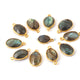 15 Pcs Labradorite Faceted Assorted Shape 24k Gold Plated Connector $ Pendant - Labradorite Assorted - 14mmx9mm-21mmx11mm PC785 - Tucson Beads