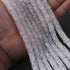 1 Strand White Rainbow moonstone Faceted  Heishi Wheel Briolettes - Gemstone Briolettes  -6mm- -8 Inches BR02026