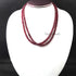 Thai Ruby Beaded Necklace - Necklace With Lock - Long Knotted Beads Necklace -Single Wrap Necklace - Gemstone Necklace (Without Pendant) BR-0405