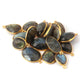 9 Pcs Labradorite Faceted Assorted Shape 24k Gold Plated Connector $ Pendant - Labradorite Assorted - 12mmx15mm-26mmx14mm PC129 - Tucson Beads