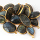 9 Pcs Labradorite Faceted Assorted Shape 24k Gold Plated Connector $ Pendant - Labradorite Assorted - 12mmx15mm-26mmx14mm PC129 - Tucson Beads