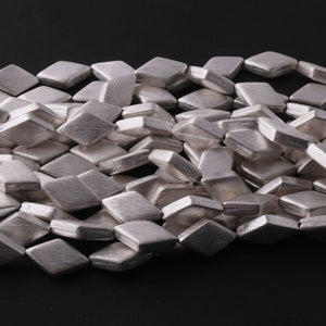2 Strands Silver Plated Copper Kite Beads, Copper Beads, Jewelry Making Tools, 19mmx12mm, 8 Inches, gpc009 - Tucson Beads