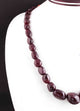 640 Ct. 1 Strand Of Genuine Garnet Necklace - Smooth Oval Beads - Rare & Natural Garnet Necklace - Stunning Elegant Necklace - BRU161 - Tucson Beads