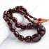 640 Ct. 1 Strand Of Genuine Garnet Necklace - Smooth Oval Beads - Rare & Natural Garnet Necklace - Stunning Elegant Necklace - BRU161
